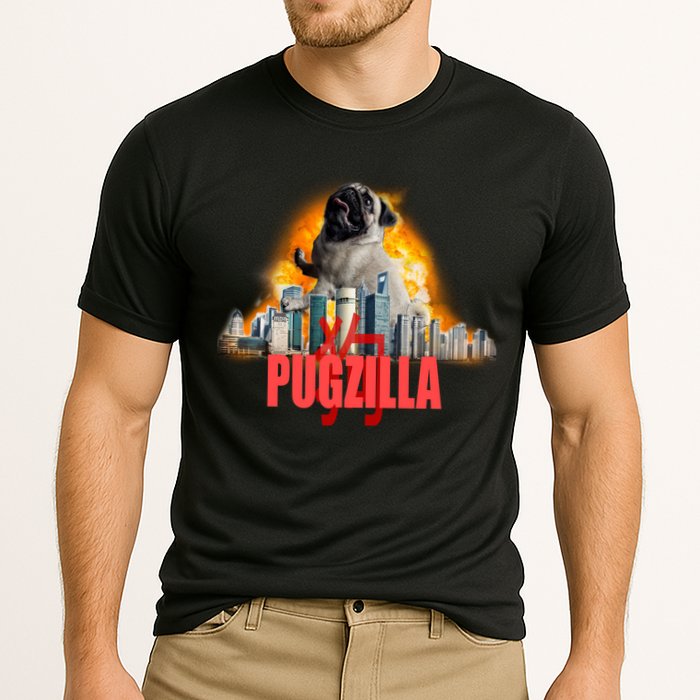 Pugzilla Funny Pug Cooling Performance Crew T-Shirt
