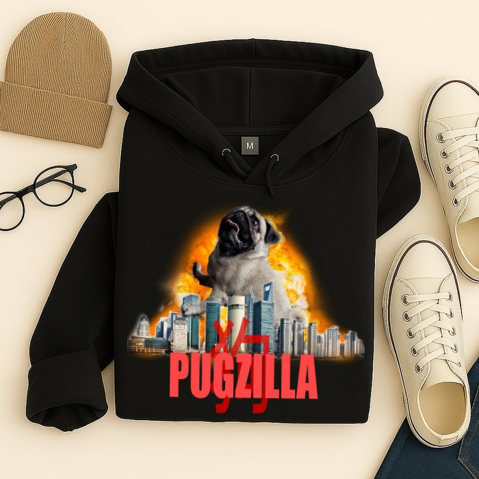 Pugzilla Funny Pug Hoodie