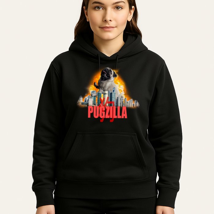 Pugzilla Funny Pug Hoodie