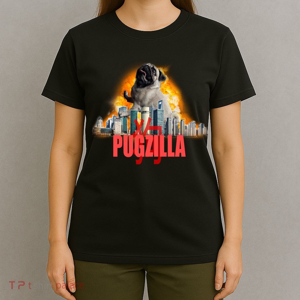 Pugzilla Funny Pug T-Shirt