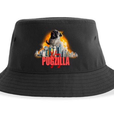 Pugzilla Funny Pug Sustainable Bucket Hat