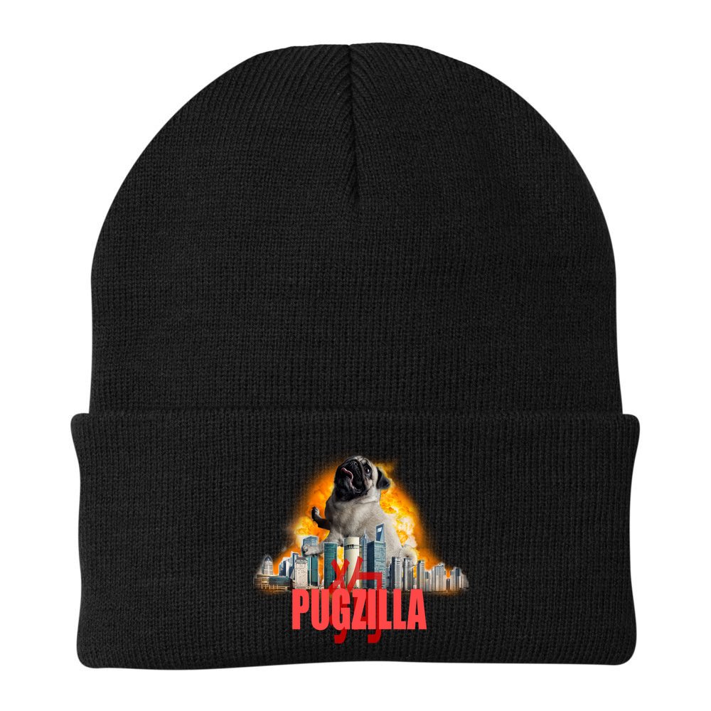 Pugzilla Funny Pug Beanie