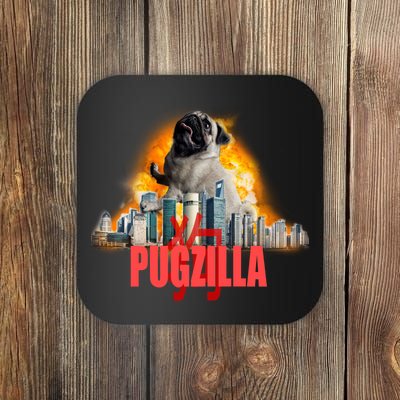 Pugzilla Funny Pug Coaster