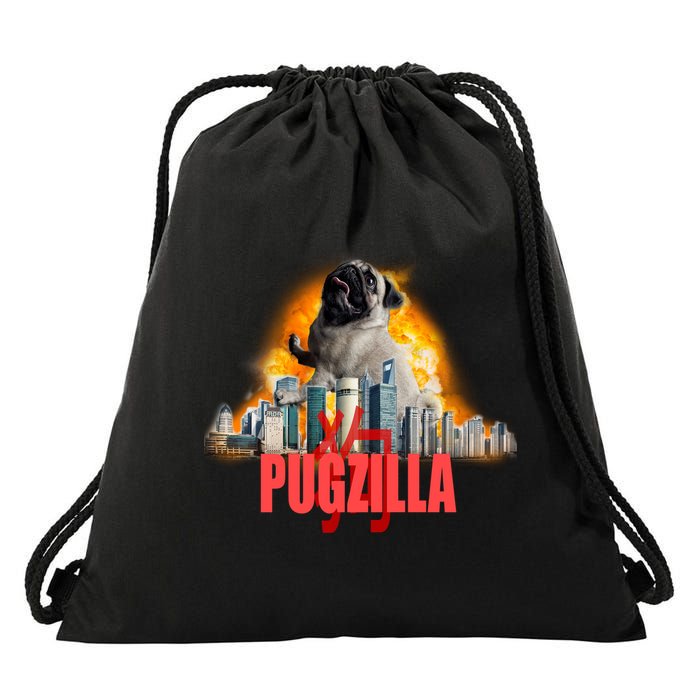 Pugzilla Funny Pug Drawstring Bag