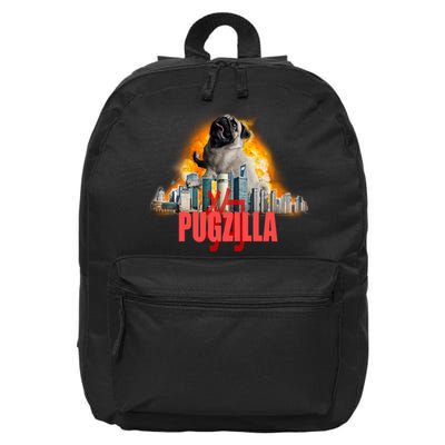 Pugzilla Funny Pug 16 in Basic Backpack