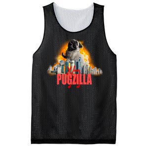 Pugzilla Funny Pug Mesh Reversible Basketball Jersey Tank