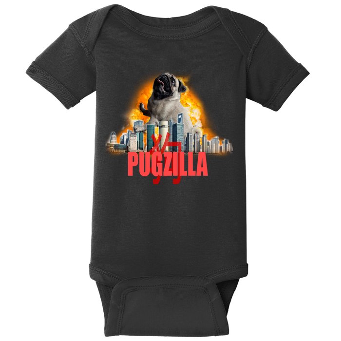 Pugzilla Funny Pug Baby Bodysuit