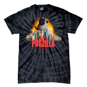 Pugzilla Funny Pug Tie-Dye T-Shirt