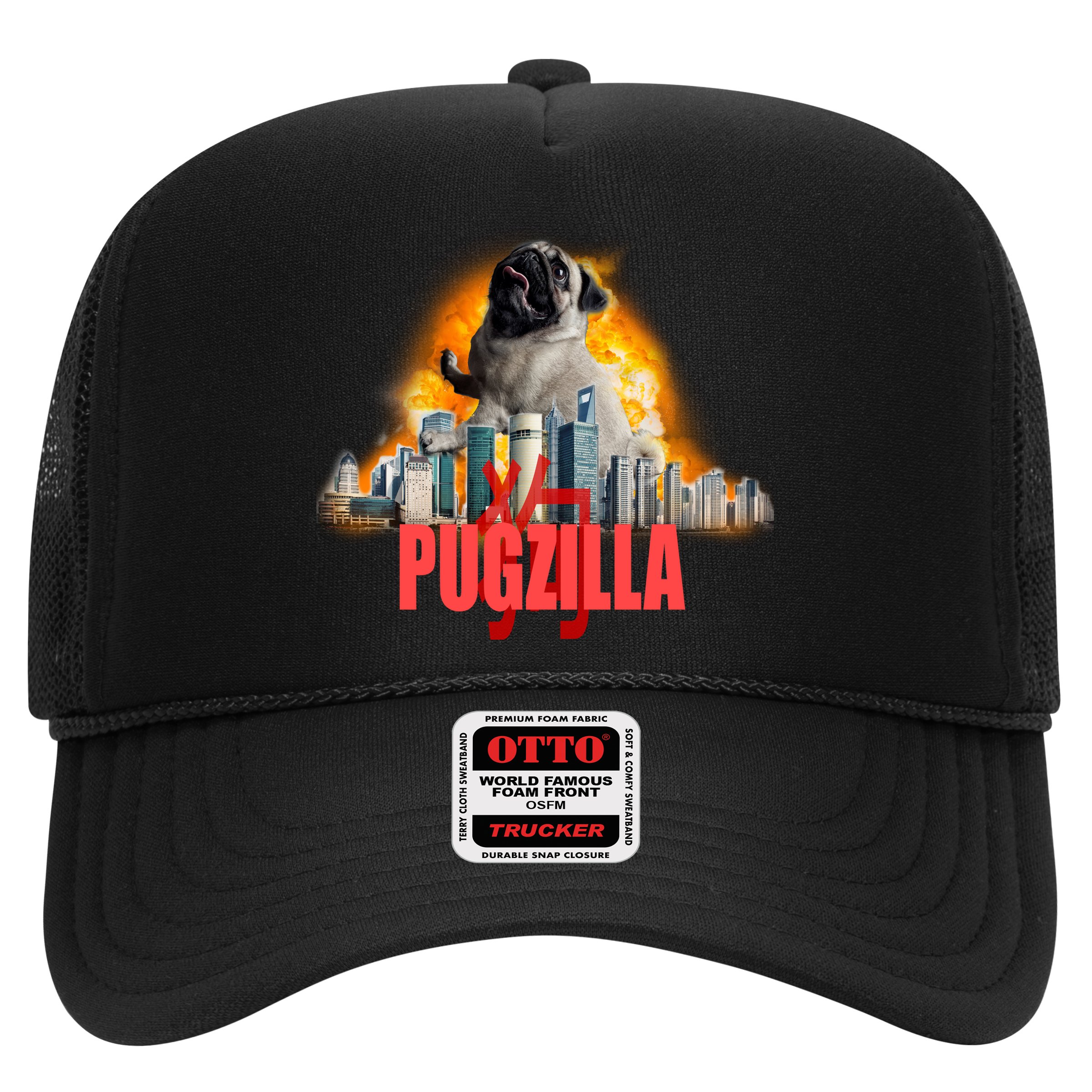 Pugzilla Funny Pug Hat