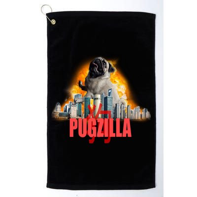 Pugzilla Funny Pug Golf Towel