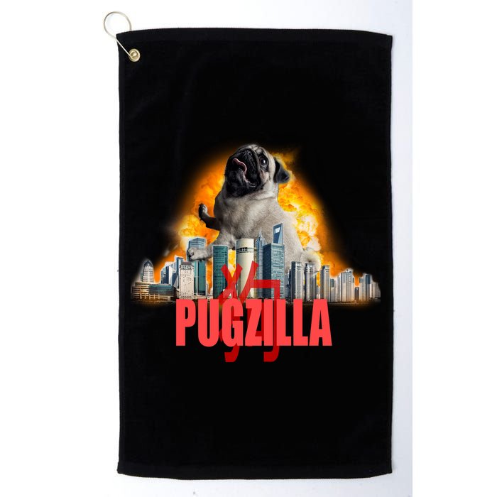 Pugzilla Funny Pug Golf Towel