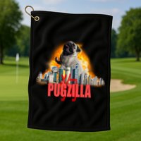 Pugzilla Funny Pug Golf Towel
