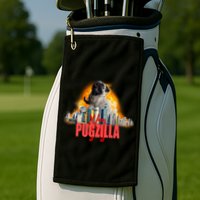 Pugzilla Funny Pug Golf Towel
