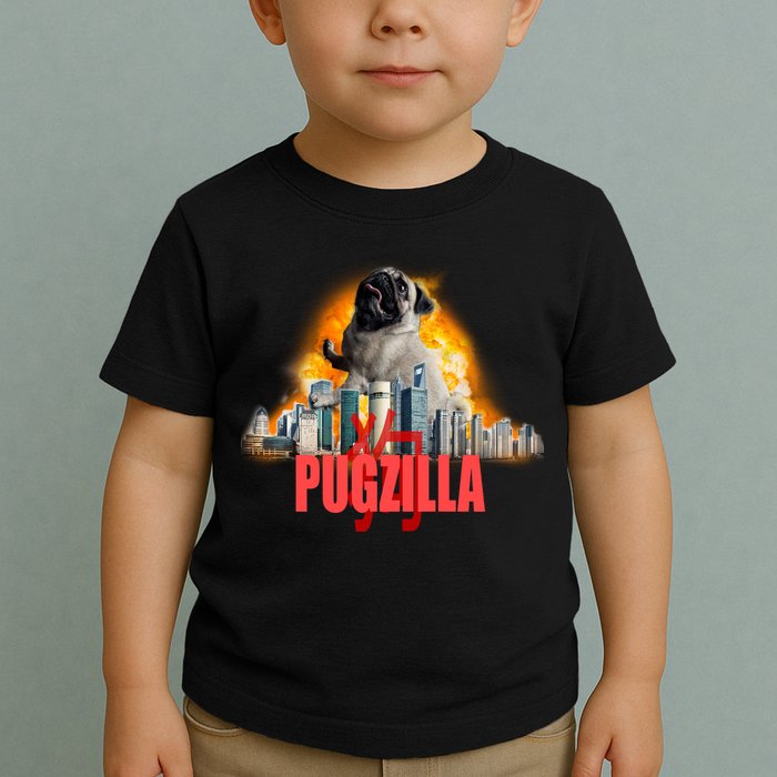 Pugzilla Funny Pug Toddler T-Shirt