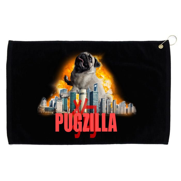 Pugzilla Funny Pug Grommeted Golf Towel