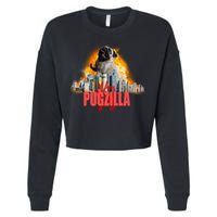Pugzilla Funny Pug Cropped Pullover Crew