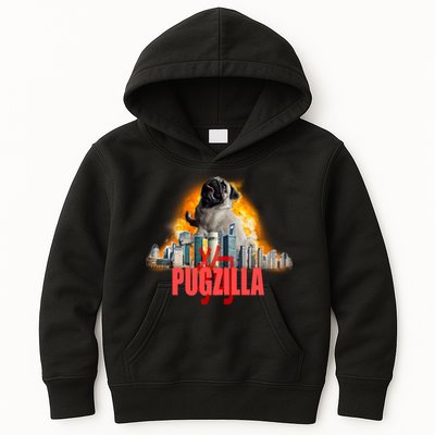 Pugzilla Funny Pug Kids Hoodie