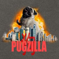Pugzilla Funny Pug Cotton Canvas Backpack