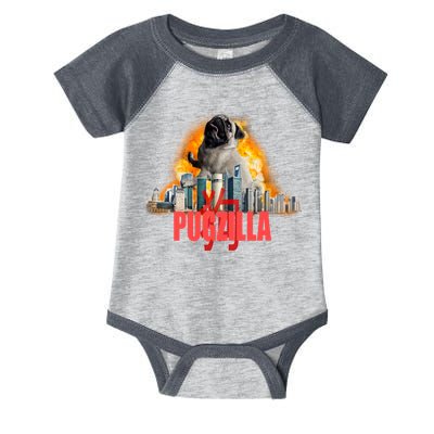 Pugzilla Funny Pug Infant Baby Jersey Bodysuit