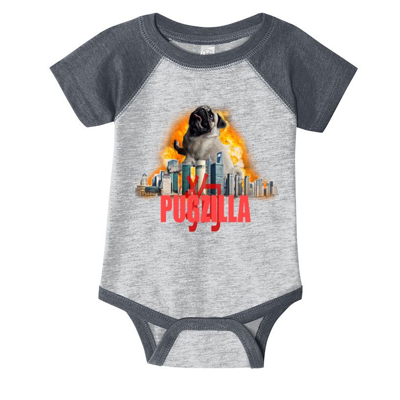 Pugzilla Funny Pug Infant Baby Jersey Bodysuit