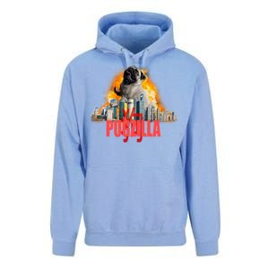 Pugzilla Funny Pug Unisex Surf Hoodie