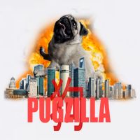Pugzilla Funny Pug Garment-Dyed Sweatshirt