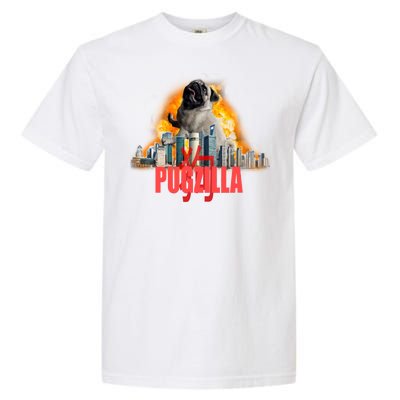 Pugzilla Funny Pug Garment-Dyed Heavyweight T-Shirt