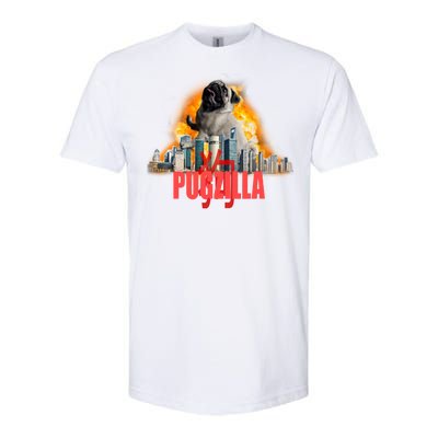 Pugzilla Funny Pug Softstyle CVC T-Shirt