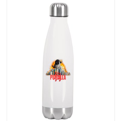 Pugzilla Funny Pug Stainless Steel Insulated Water Bottle