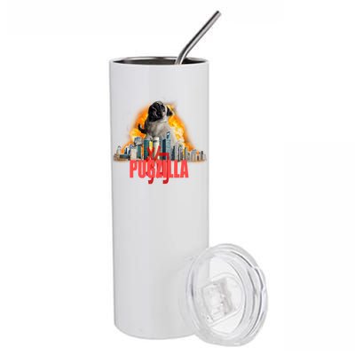 Pugzilla Funny Pug Stainless Steel Tumbler