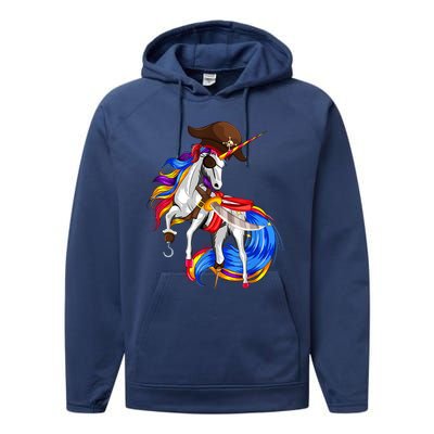 Pirate Unicorn Halloween Costume Family Kids Performance Fleece Hoodie