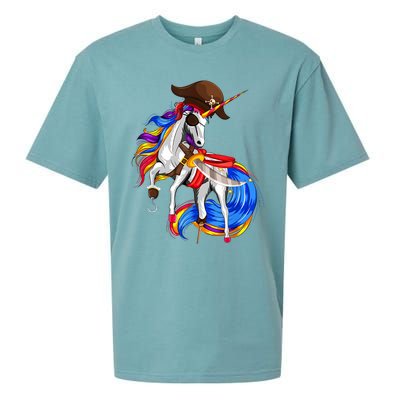 Pirate Unicorn Halloween Costume Family Kids Sueded Cloud Jersey T-Shirt