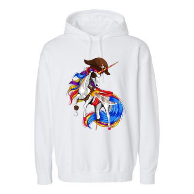 Pirate Unicorn Halloween Costume Family Kids Garment-Dyed Fleece Hoodie