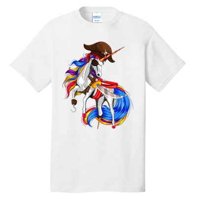 Pirate Unicorn Halloween Costume Family Kids Tall T-Shirt