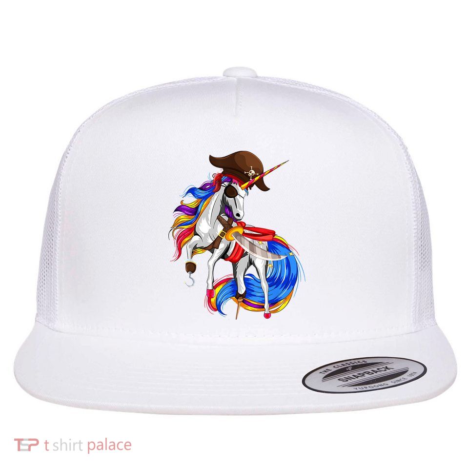 Pirate Unicorn Halloween Costume Family Kids Flatbill Hat