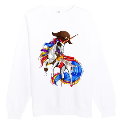 Pirate Unicorn Halloween Costume Family Kids Premium Crewneck Sweatshirt