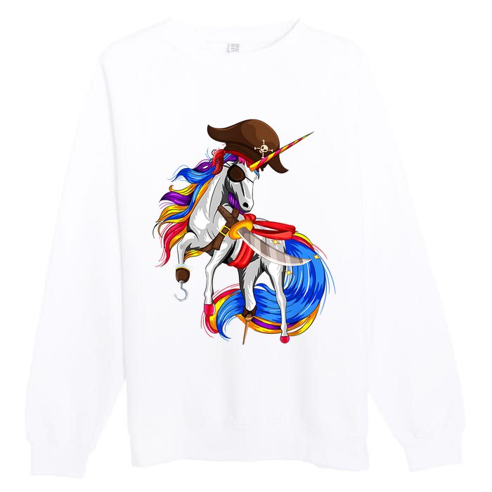 Pirate Unicorn Halloween Costume Family Kids Premium Crewneck Sweatshirt