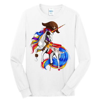 Pirate Unicorn Halloween Costume Family Kids Tall Long Sleeve T-Shirt