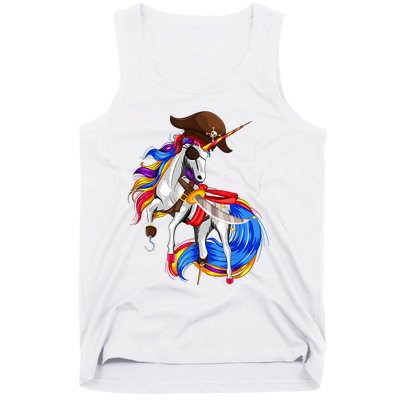 Pirate Unicorn Halloween Costume Family Kids Tank Top