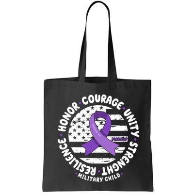 Purple Up Honor Unity Military Quote Ribbon Usa Bag