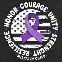 Purple Up Honor Unity Military Quote Ribbon Usa Golf Towel