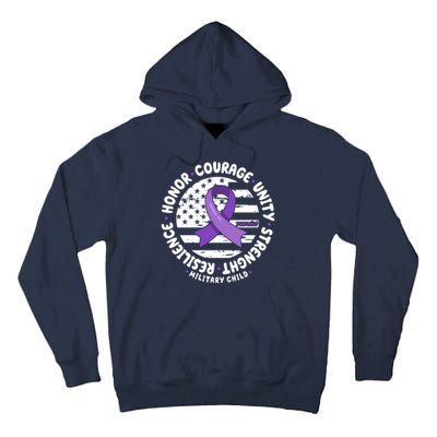 Purple Up Honor Unity Military Quote Ribbon Usa Tall Hoodie