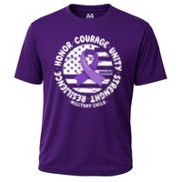 Purple Up Honor Unity Military Quote Ribbon Usa Performance Shirt