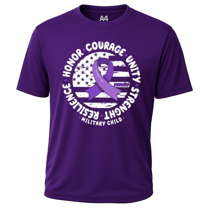 Purple Up Honor Unity Military Quote Ribbon Usa Performance Shirt