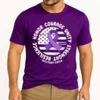 Purple Up Honor Unity Military Quote Ribbon Usa Performance Shirt
