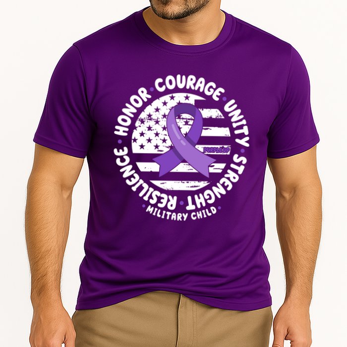 Purple Up Honor Unity Military Quote Ribbon Usa Performance Shirt