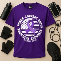 Purple Up Honor Unity Military Quote Ribbon Usa Performance Shirt