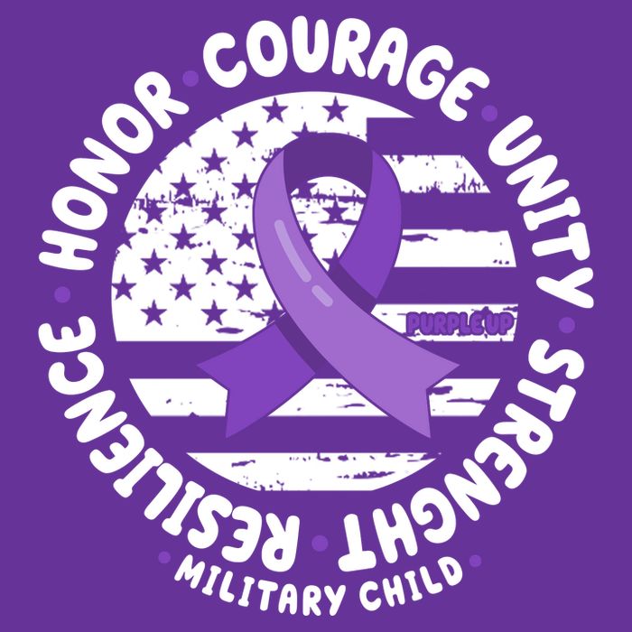 Purple Up Honor Unity Military Quote Ribbon Usa Performance Shirt