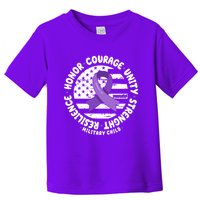 Purple Up Honor Unity Military Quote Ribbon Usa Toddler T-Shirt