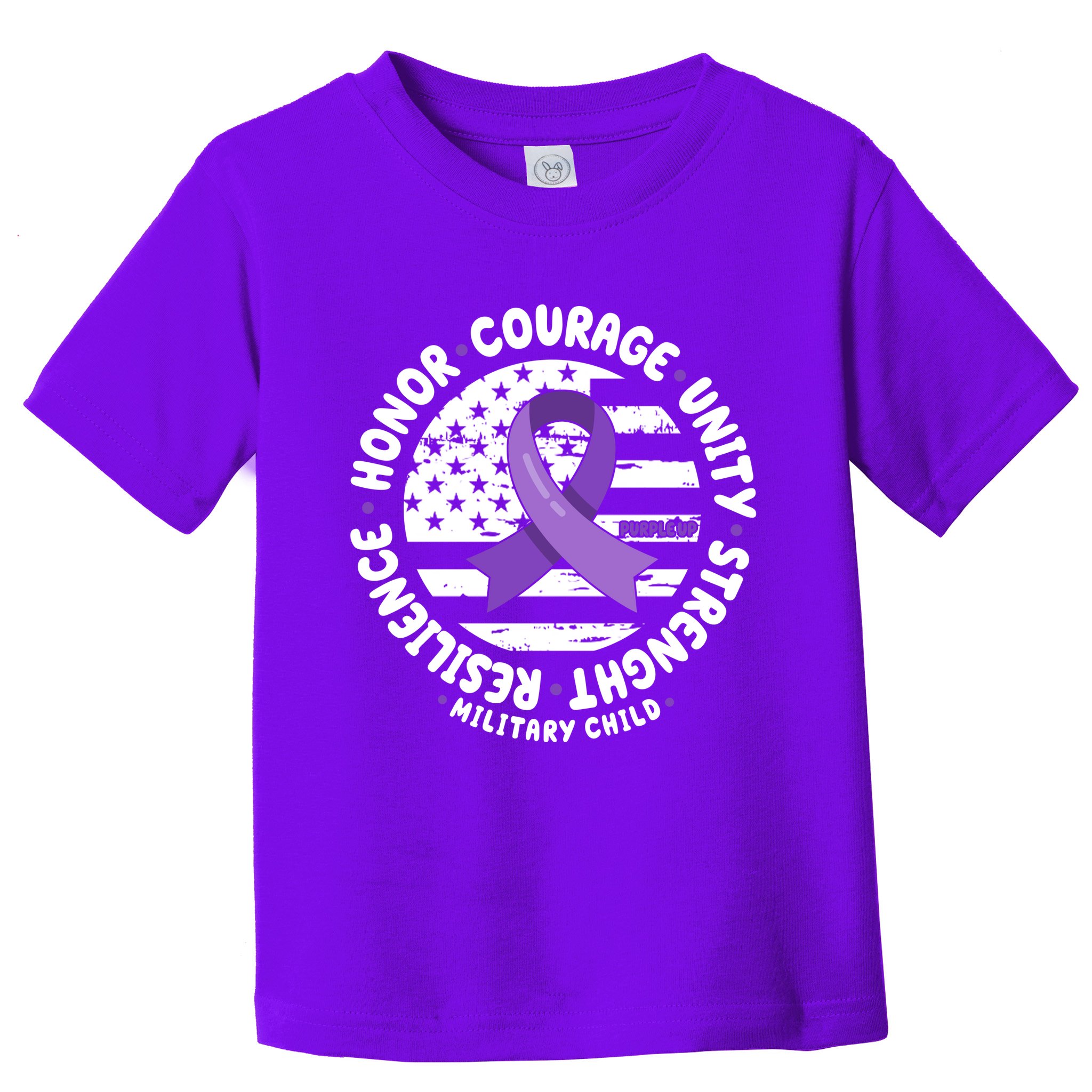 Purple Up Honor Unity Military Quote Ribbon Usa Toddler T-Shirt